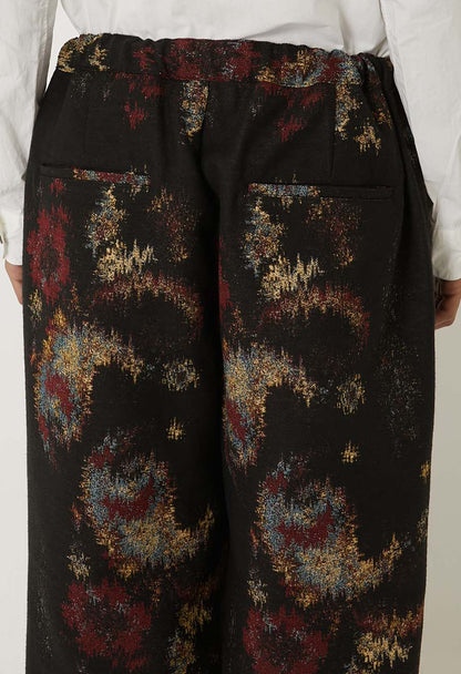 BLUE BLUE JAPAN TSUJIGAHANA GOBELIN STRAIGHT DRAWSTRING PANTS - BLACK