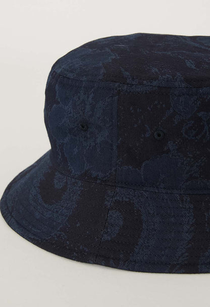BLUE BLUE JAPAN INDIGO NYLON SATIN TSUJIGAHANA BUCKET HAT
