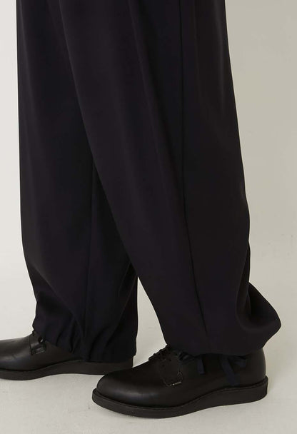 BLUE BLUE JAPAN STRETCH DRY TWILL FULL WIDE PANTS - DARK NAVY