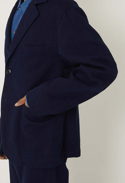 BLUE BLUE JAPAN PURE INDIGO DOUBLE CLOTH SASHIKO TAILORED JACKET