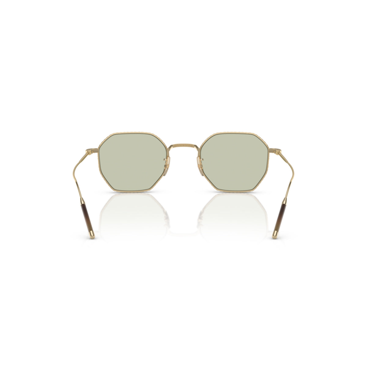 OLIVER PEOPLES TK-5 BRUSHED GOLD W/ DEMO LENS GREEN WASH