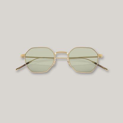 OLIVER PEOPLES TK-5 BRUSHED GOLD W/ DEMO LENS GREEN WASH