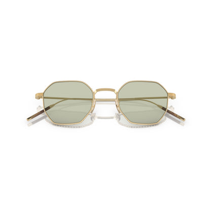 OLIVER PEOPLES TK-5 BRUSHED GOLD W/ DEMO LENS GREEN WASH