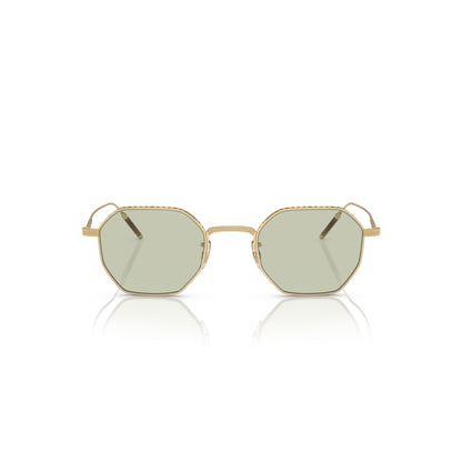 OLIVER PEOPLES TK-5 BRUSHED GOLD W/ DEMO LENS GREEN WASH