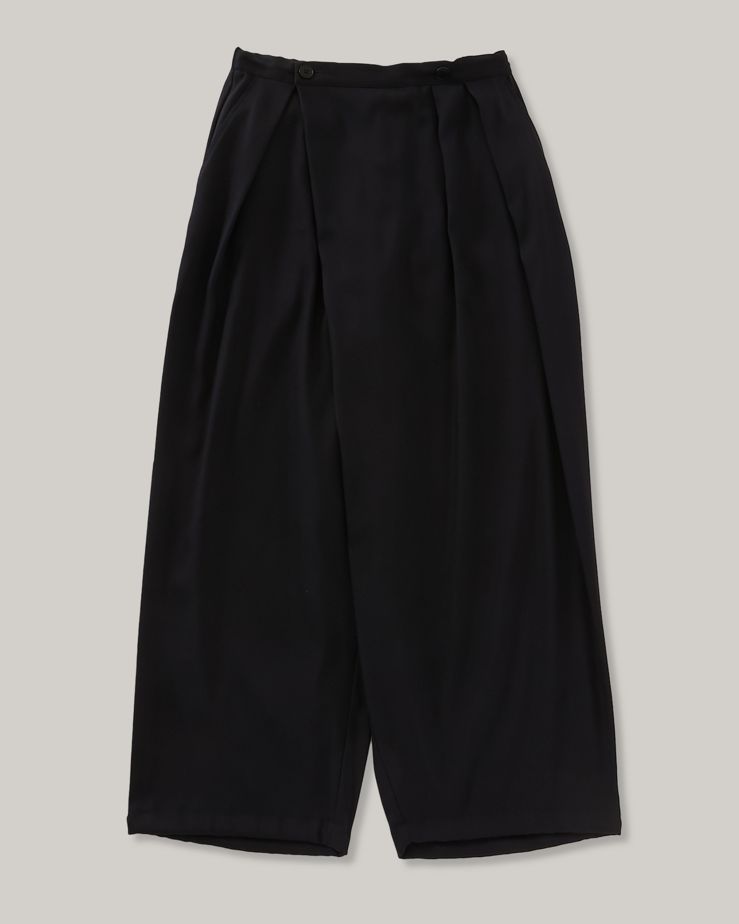 BLUE BLUE JAPAN STRETCH DRY TWILL FULL WIDE PANTS - DARK NAVY