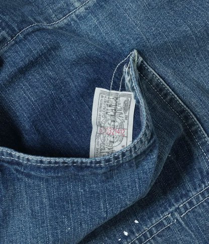 SUGAR CANE 11oz. BLUE DENIM WORK COAT AGED MODEL