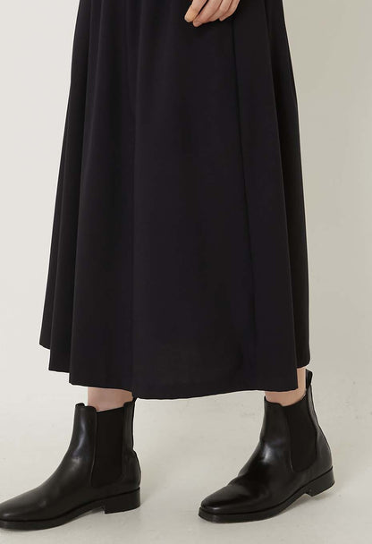 BLUE BLUE JAPAN STRETCH DRY TWILL GATHERED TANK DRESS- DARK NAVY