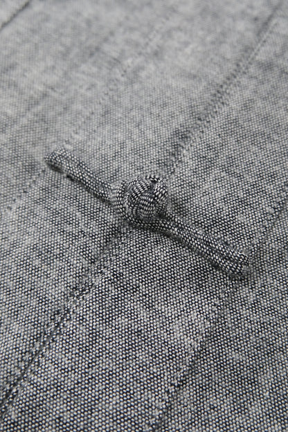 WORK WORKS MEN'S PATCH POCKET TANG SHIRT - YARN DYED GREY