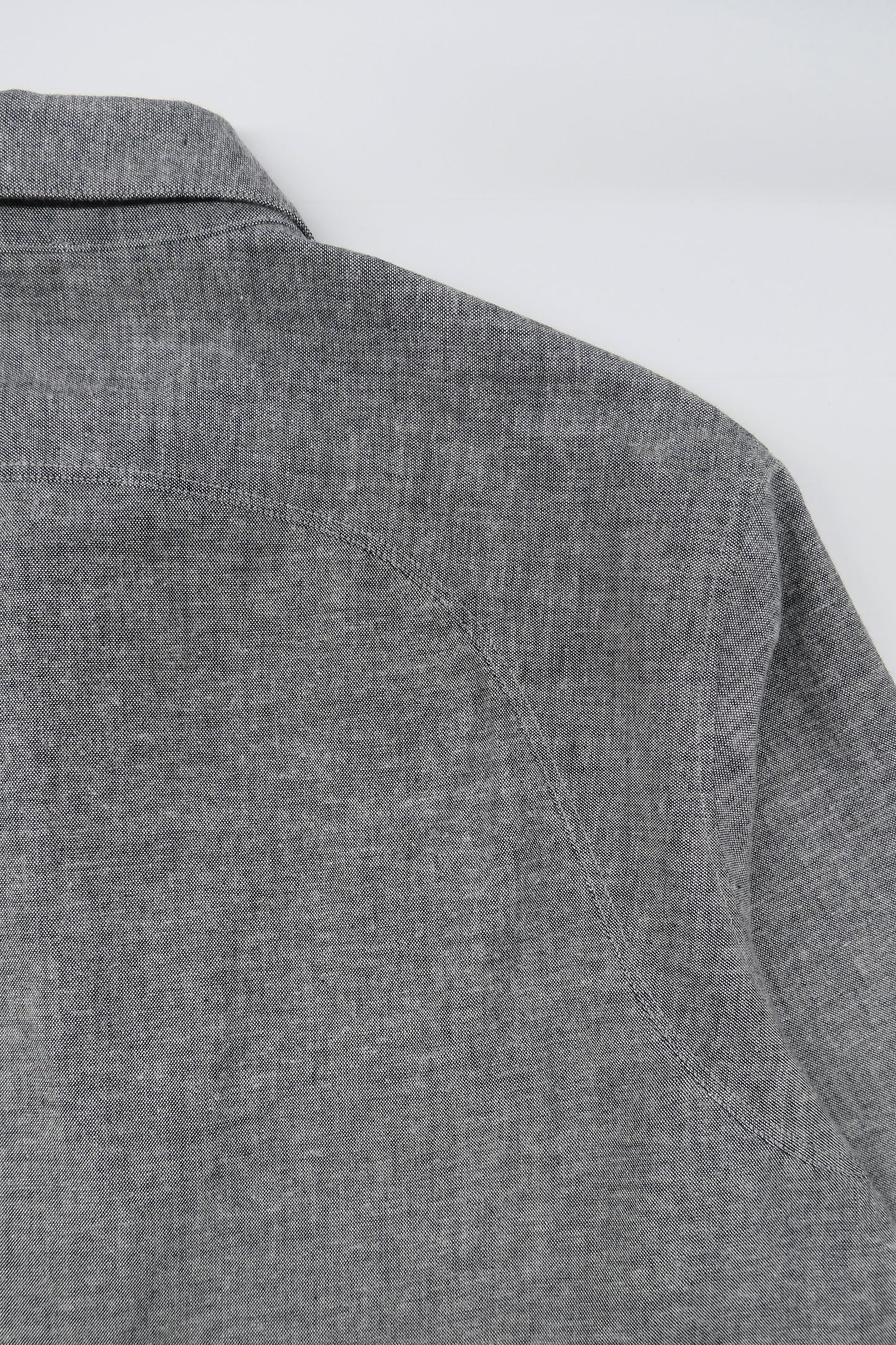 WORK WORKS MEN'S PATCH POCKET TANG SHIRT - YARN DYED GREY