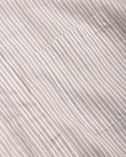 1ST PAT-RN WOMEN'S MODULA SHIRT - INTERPLAY STRIPES - BLEACHED BRONZE