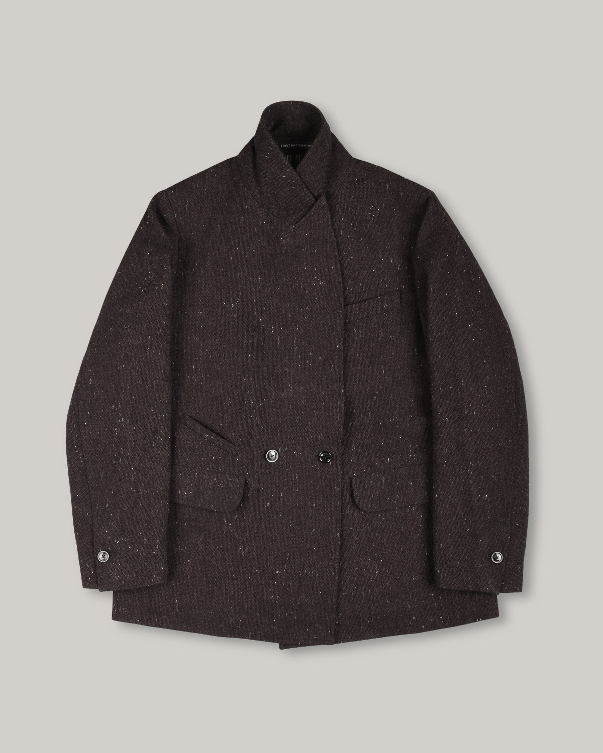 1ST PAT-RN WOMEN'S THEOREM DOUBLE BREASTED JACKET - ANTHRACITE/ WALNUT