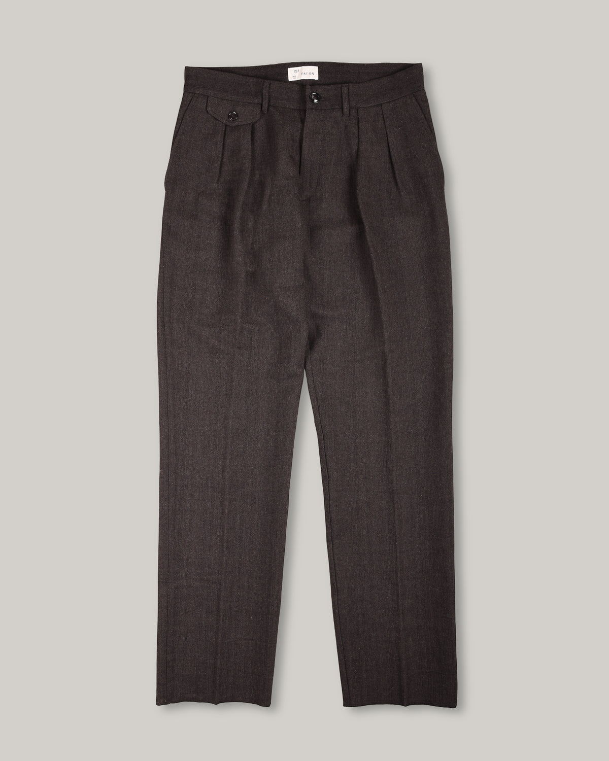1ST PAT-RN ALLEN TROUSER - COMPACT HERRINGBONE - ANTHRACITE