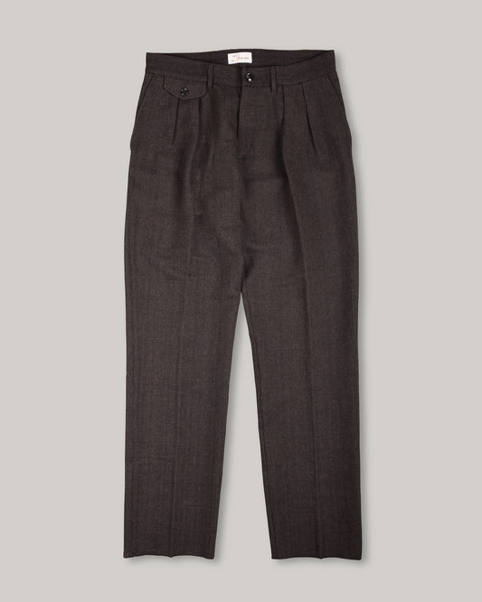 1ST PAT-RN ALLEN TROUSER - COMPACT HERRINGBONE - ANTHRACITE