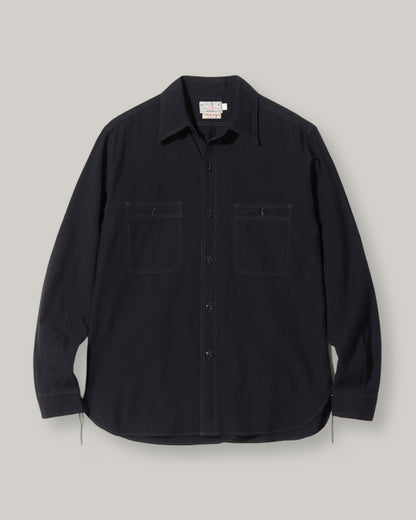 BUZZ RICKSON x WILLIAM GIBSON COLLECTION WORK SHIRT - BLACK CHAMBRAY
