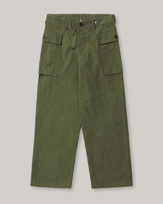 BUZZ RICKSON HERRINGBONE TWILL SPECIAL TROUSERS - OLIVE