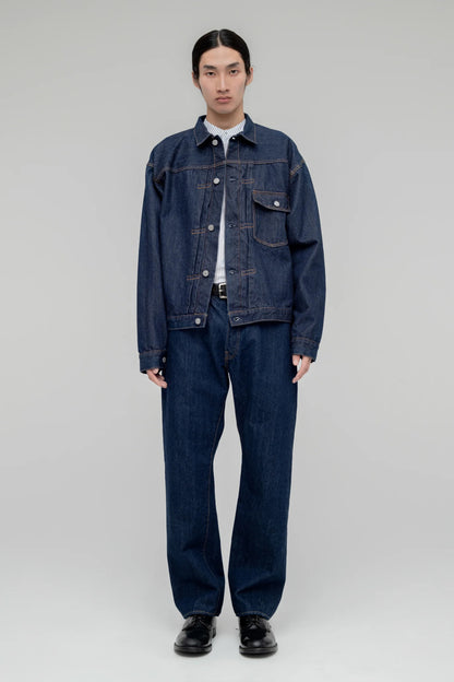 CIOTA SINGLE POCKET DENIM JACKET - NAVY (ONE WASH)
