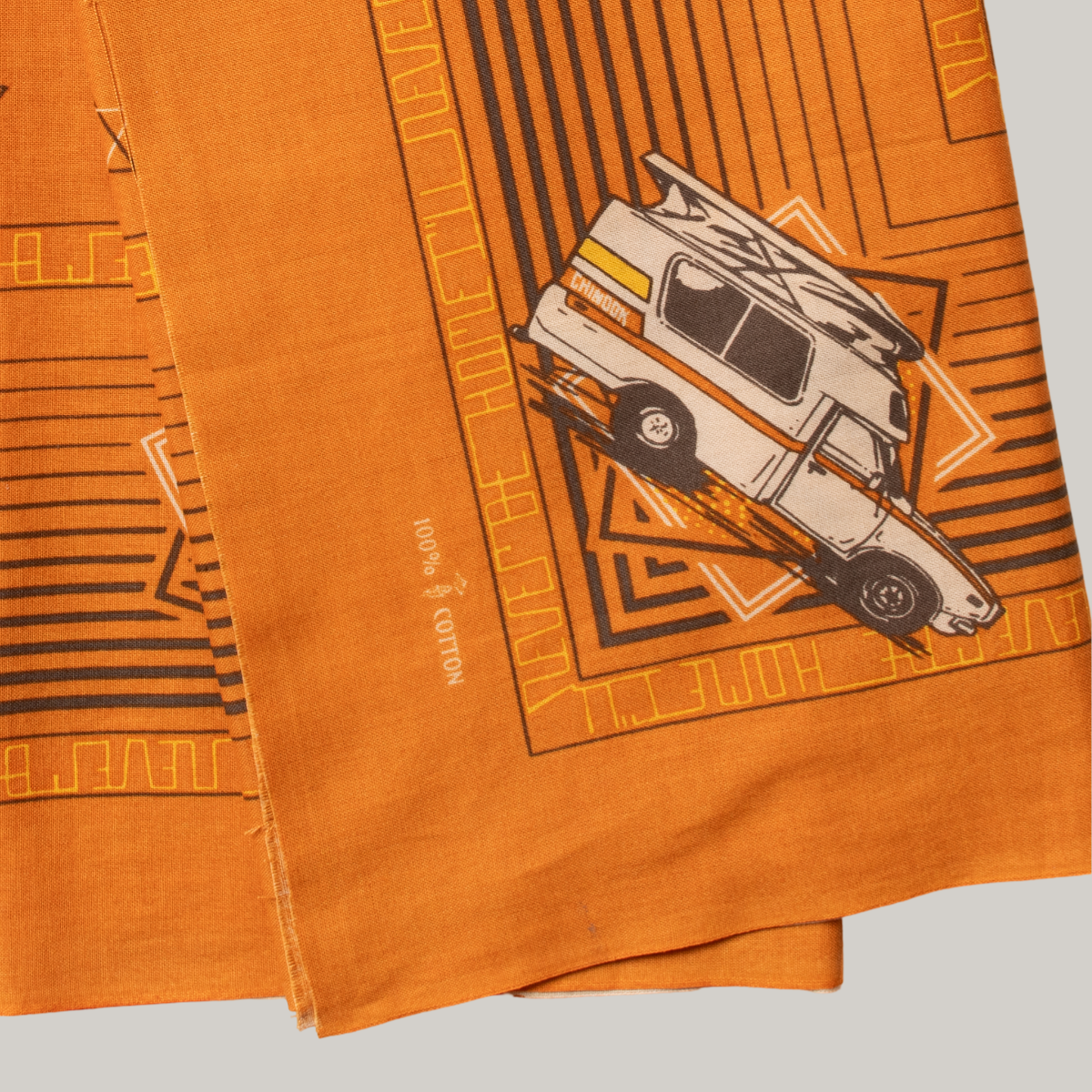 ONE EAR BRAND 'HOME I'LL NEVER BE' BANDANA - CHEDDAR ORANGE