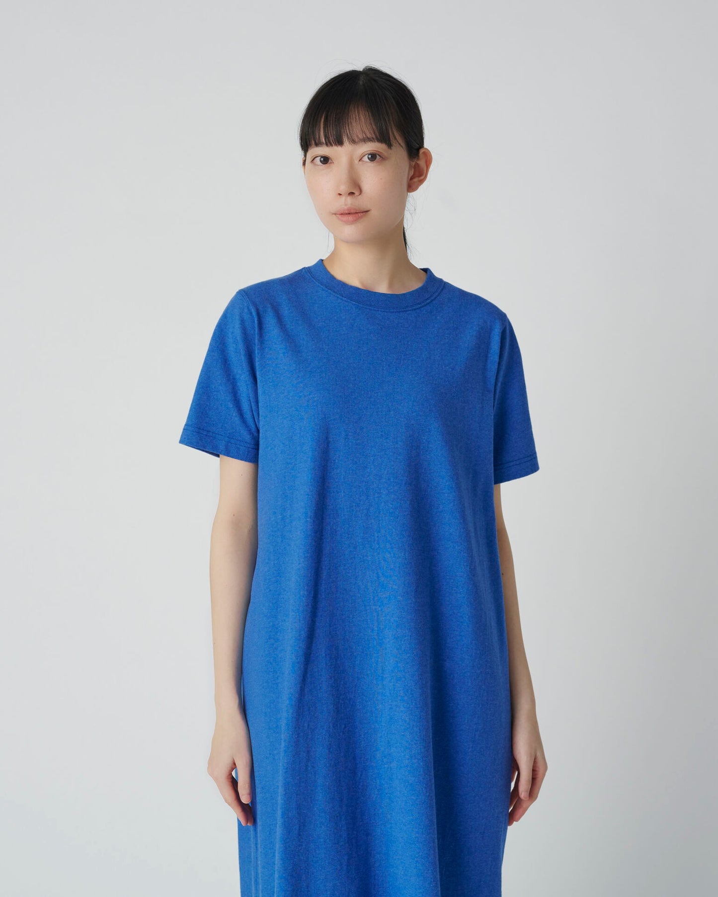 SNOW PEAK RECYCLED COTTON HEAVY DRESS - BLUE