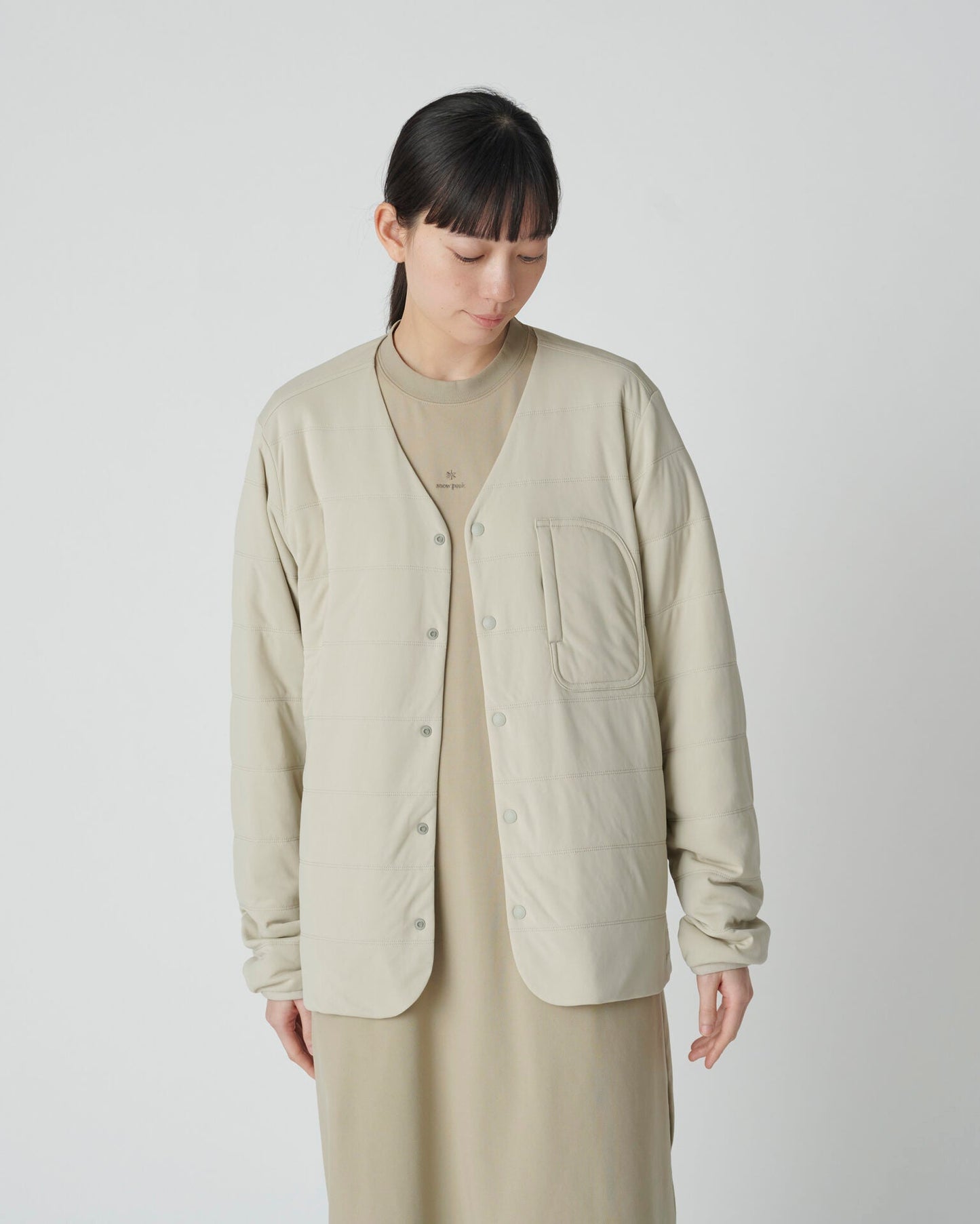 SNOW PEAK FLEXIBLE INSULATED CARDIGAN - BLUE
