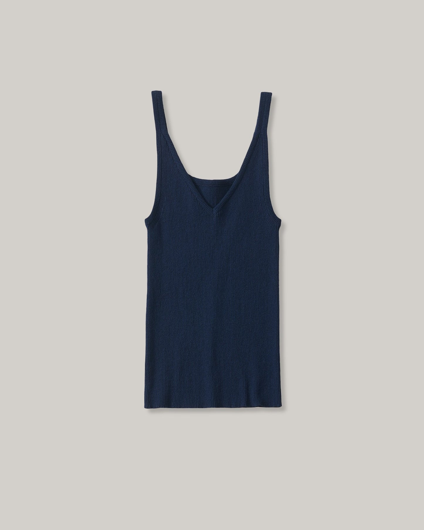 NOTHING WRITTEN HAZE V-NECK SLEEVELESS - NAVY