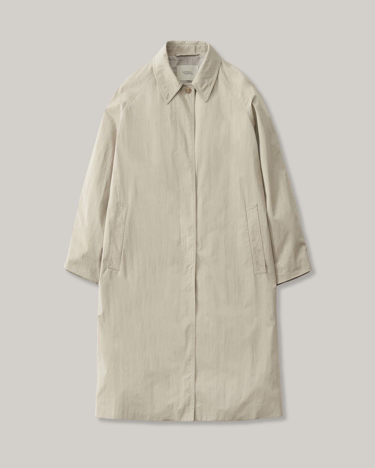 NORTHING WRITTEN CLASSIC OVERSIZED BALMACAAN COAT - BEIGE