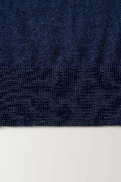 NOTHNG WRITTEN ROLA LINEN SLEEVELESS - NAVY