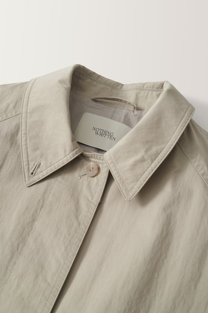 NORTHING WRITTEN CLASSIC OVERSIZED BALMACAAN COAT - BEIGE