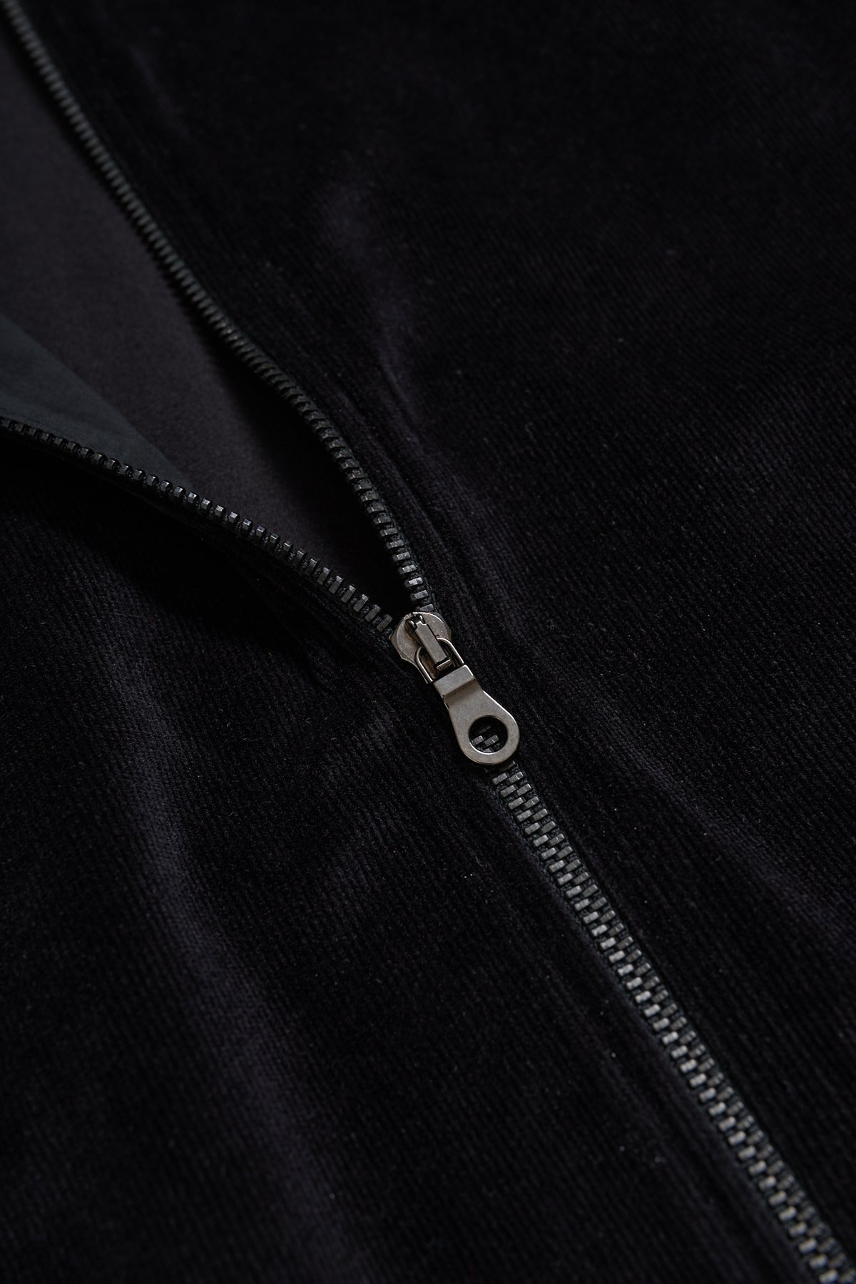 WORKS AND DAYS - CORDUROY TRAINING ZIP JACKET - BLACK