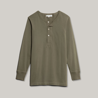 MERZ B SCHWANEN HENLEY SHIRT 206 - ARMY