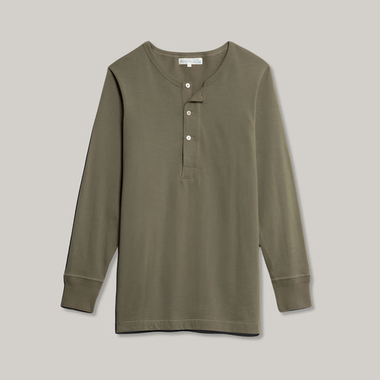 MERZ B SCHWANEN HENLEY SHIRT 206 - ARMY