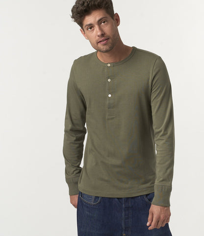 MERZ B SCHWANEN HENLEY SHIRT 206 - ARMY