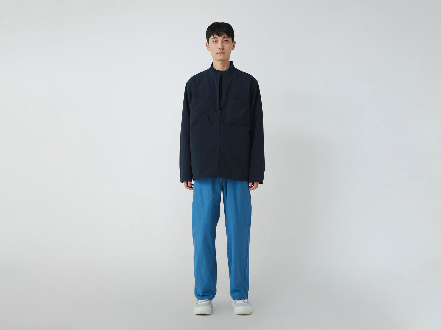 SNOW PEAK PE LIGHT POPLIN JACKET - NAVY