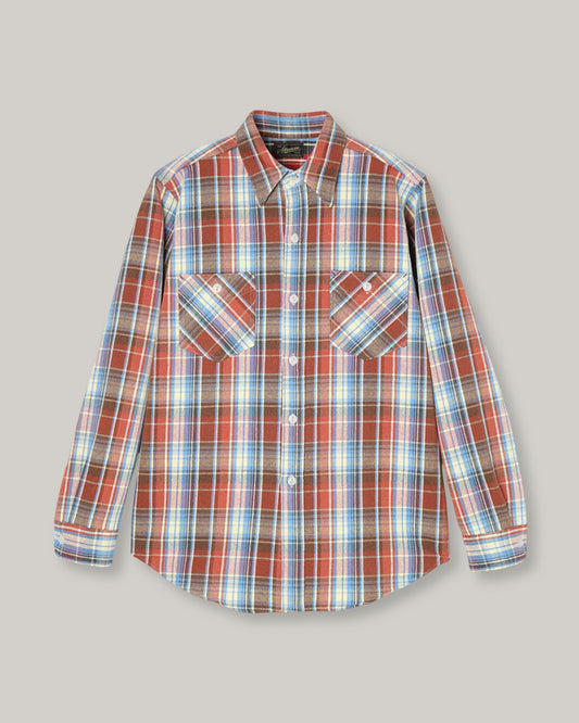 STEVENSON OVERALL CO. UNION SPEC SHIRT - FADED RED MIX