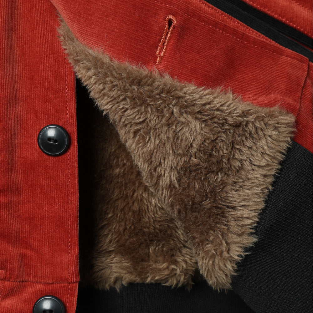 STEVENSON OVERALL CO. GOLDEN ERA ATHLETIC JACKET - RED x BLACK