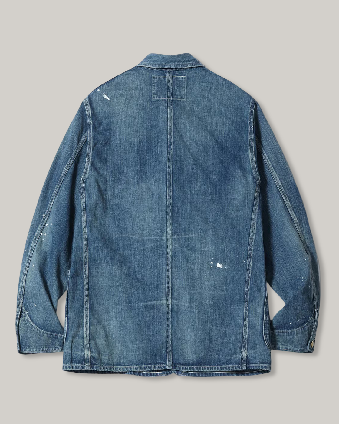 SUGAR CANE 11oz. BLUE DENIM WORK COAT AGED MODEL
