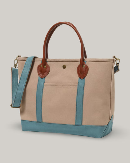 SUN SURF CANVAS TOTE BAG - BROWN