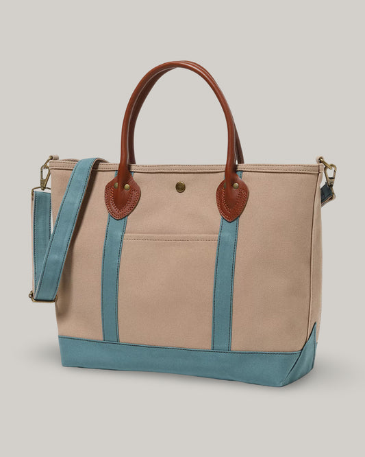 SUN SURF CANVAS TOTE BAG - BROWN