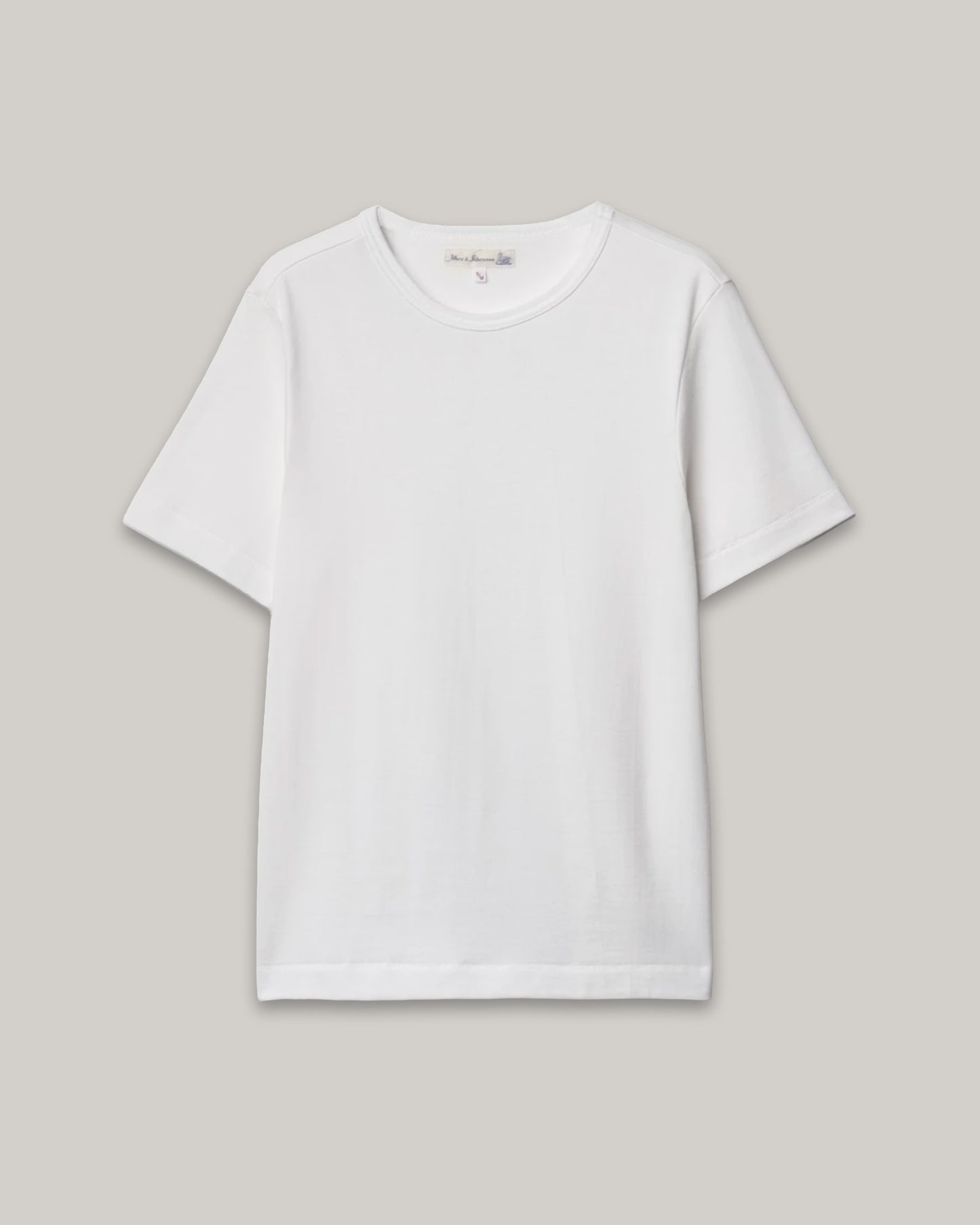 MERZ B SCHWANEN 2M15C CROPPED FIT T-SHIRT - WHITE