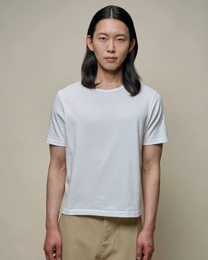 MERZ B SCHWANEN 2M15C CROPPED FIT T-SHIRT - WHITE