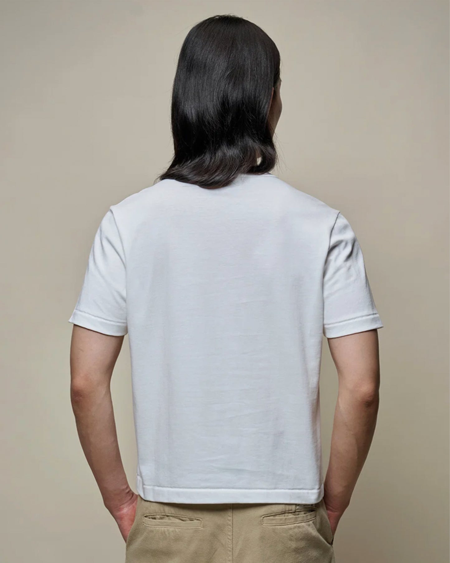 MERZ B SCHWANEN 2M15C CROPPED FIT T-SHIRT - WHITE