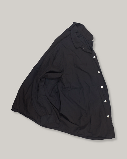 TENDER PLASTRON SHIRT - DOPPLER STRIPE COTTON CAMBRIC - BLACK HOLE