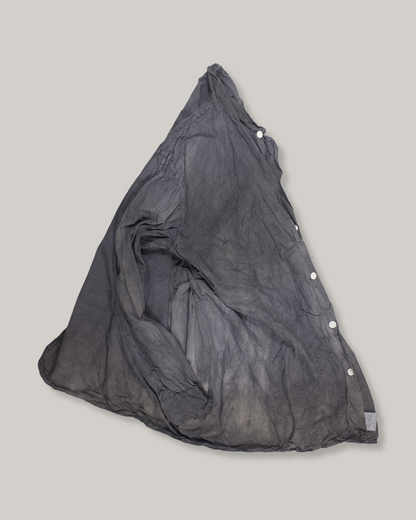 TENDER PLASTRON SHIRT - DOPPLER STRIPE COTTON CAMBRIC - CHESTNUT