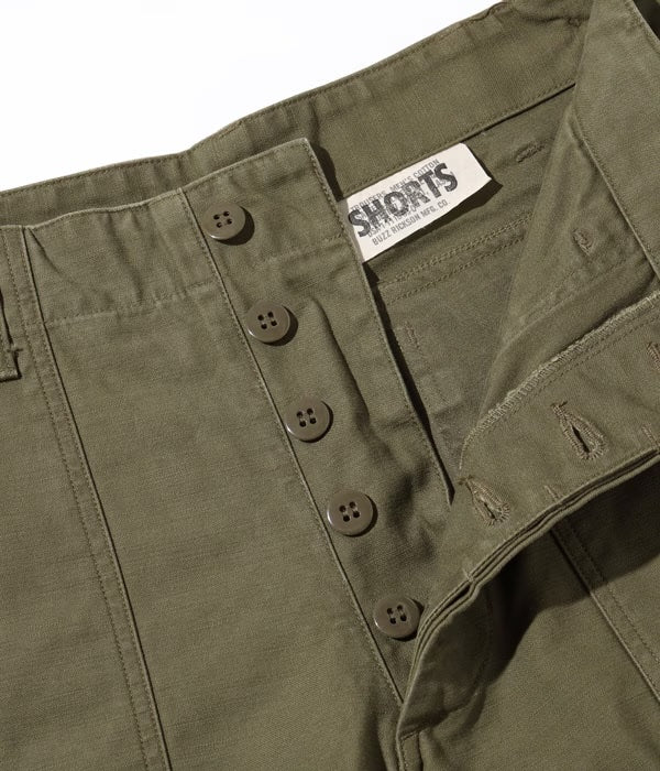 BUZZ RICKSON TYPE 1 SHORTS - OLIVE GREEN SATEEN