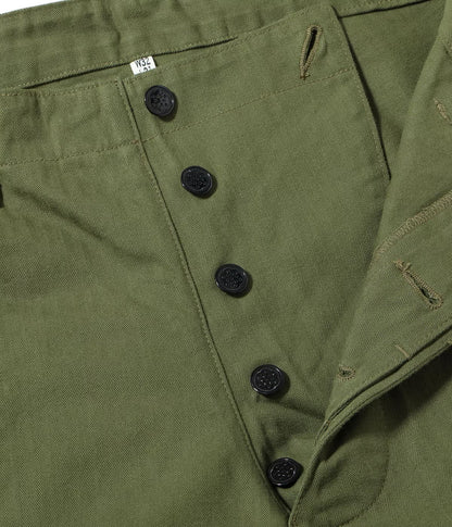BUZZ RICKSON HERRINGBONE TWILL SPECIAL TROUSERS - OLIVE
