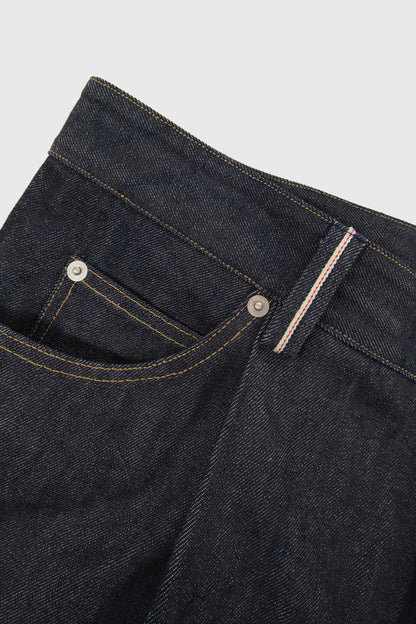 WORK WORKS MENS WIDE LEG TAPERED TROUSER - INDIGO DENIM