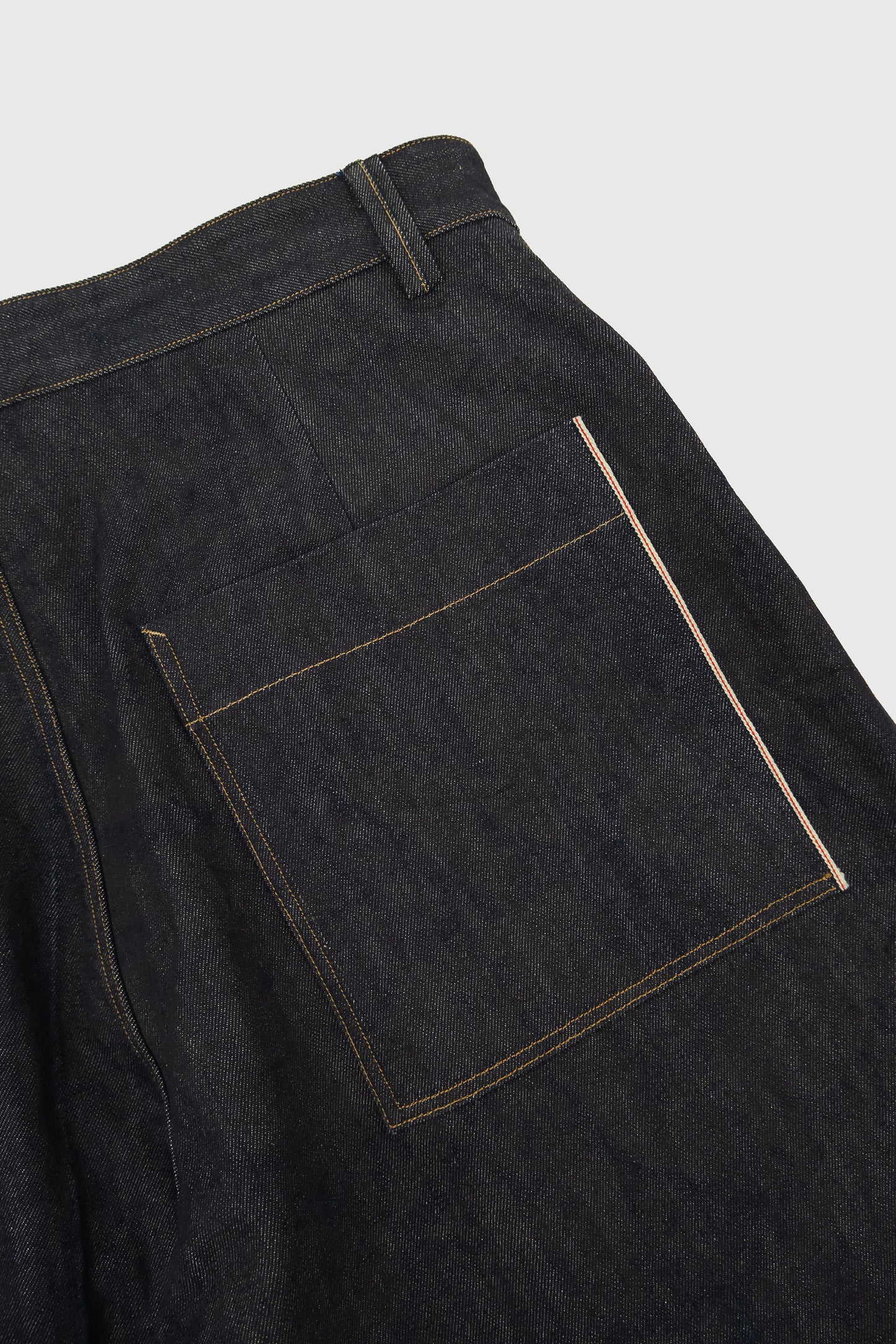 WORK WORKS MENS WIDE LEG TAPERED TROUSER - INDIGO DENIM