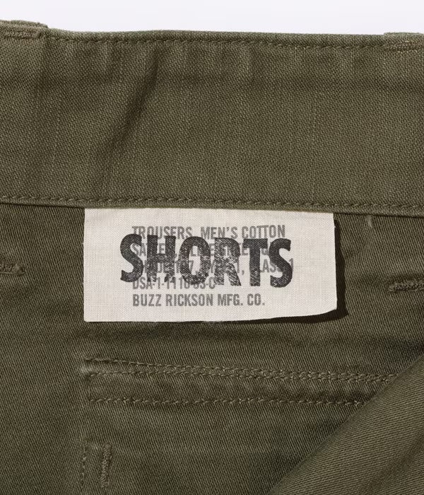 BUZZ RICKSON TYPE 1 SHORTS - OLIVE GREEN SATEEN