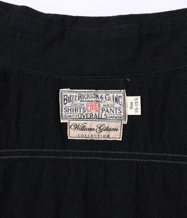 BUZZ RICKSON x WILLIAM GIBSON COLLECTION WORK SHIRT - BLACK CHAMBRAY