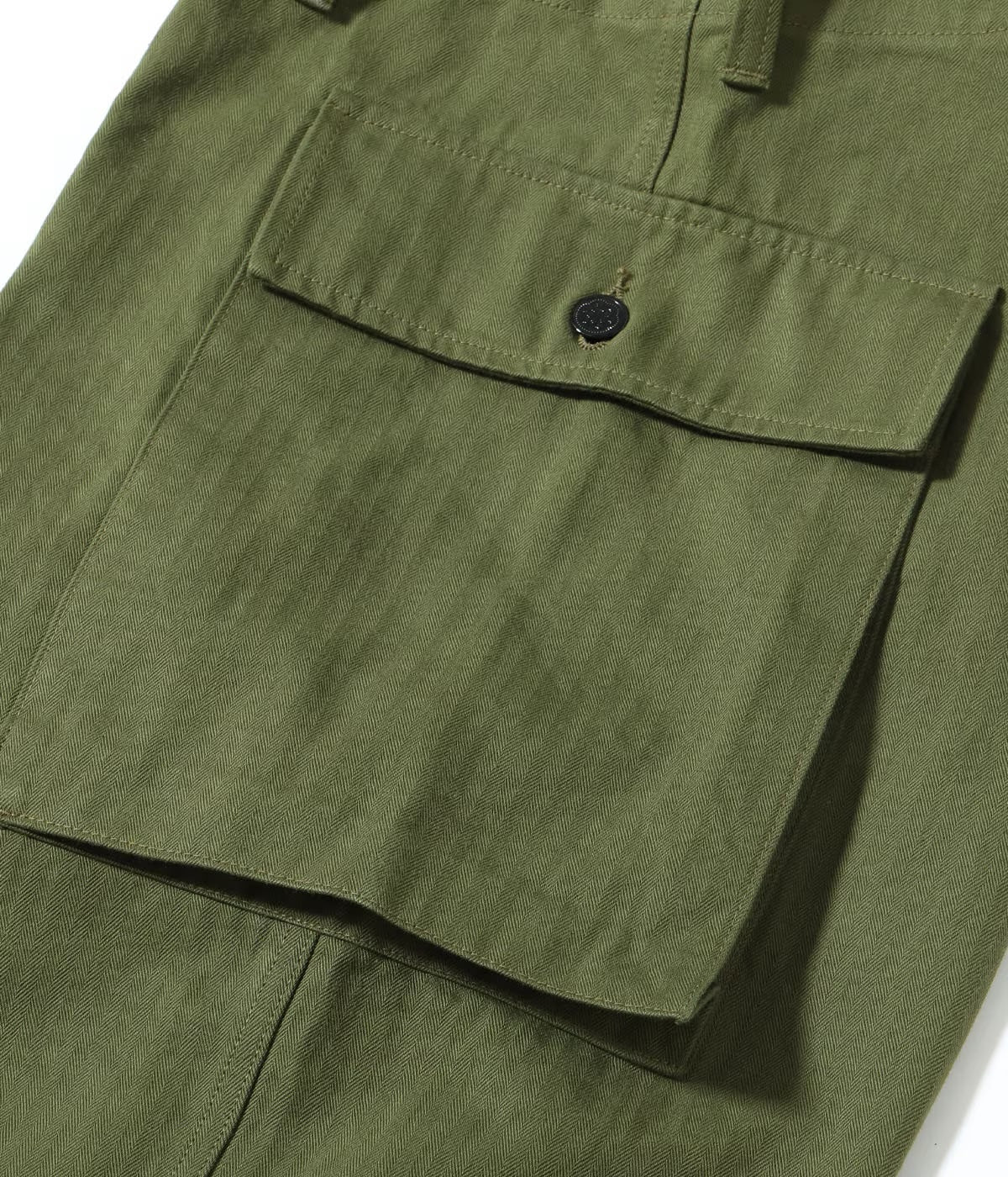 BUZZ RICKSON HERRINGBONE TWILL SPECIAL TROUSERS - OLIVE