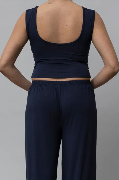 KYE INTIMATES RECLINE BATEAU SLEEVELESS - NAVY